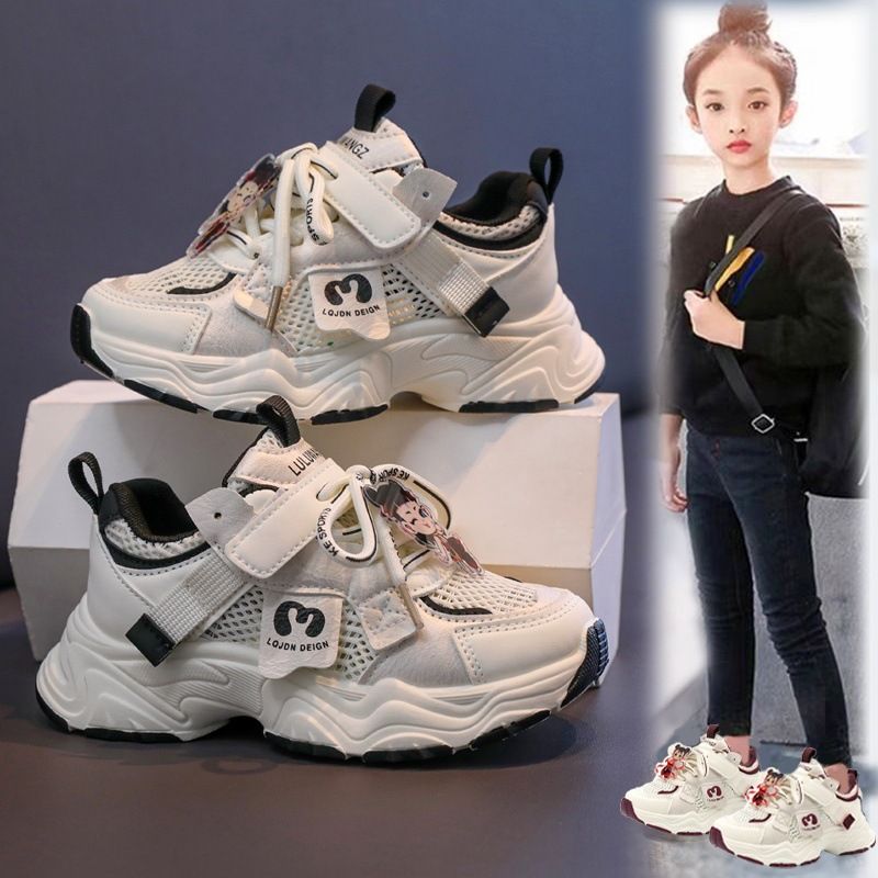 Girls' Sports 2025 Spring And Autumn New Boys' Running Cartoon Casual Children's Mesh Breathable Dad Shoes_voghion.com