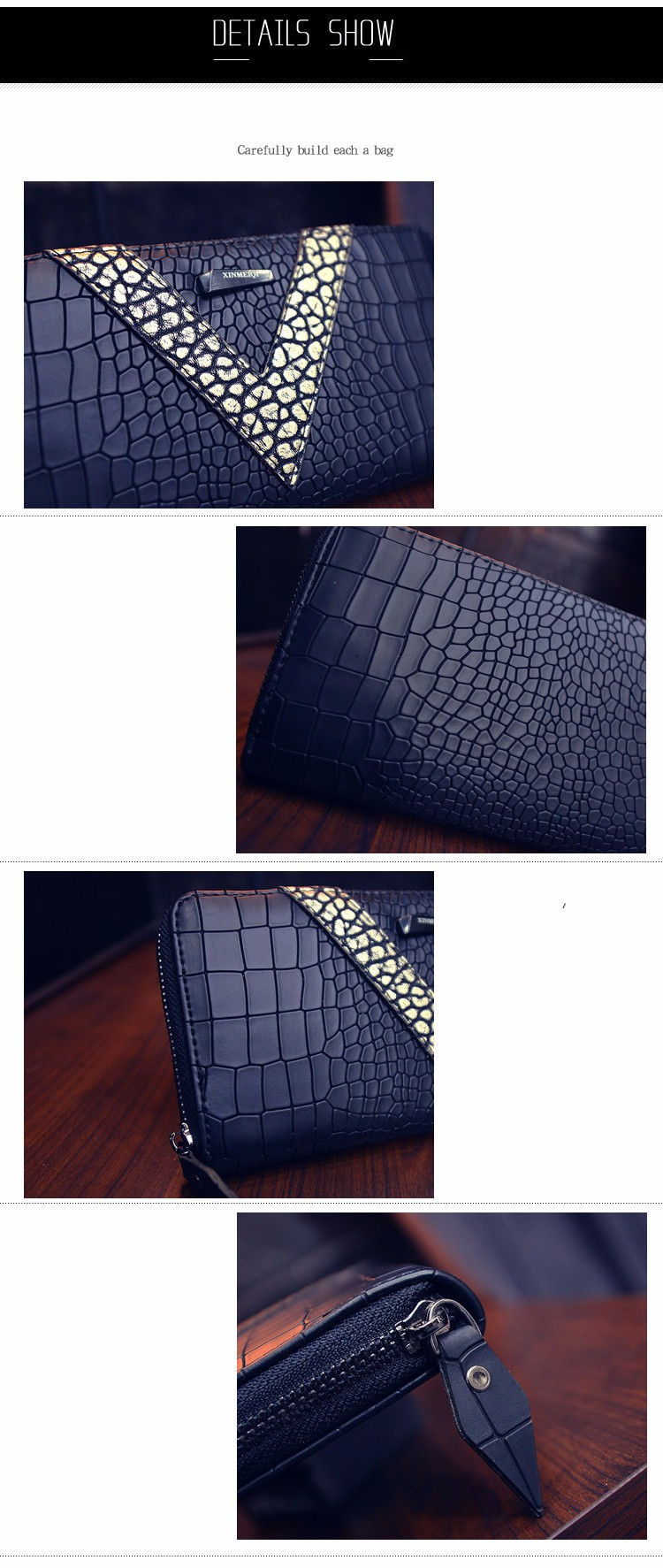 Κα θηλυκό μακρύ τμήμα του νέου φερμουάρ μόδας γυναικείο πορτοφόλι τσάντα χειρός τσάντα τηλέφωνο γυναικεία_voghion.com