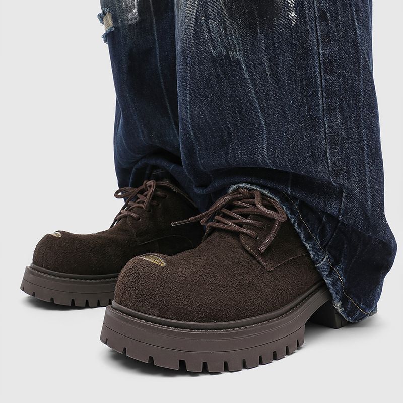 Putian Arrive Phyical Specialty Store Quality Autumn Winter Suede Leather Britih Style Retro Martin Formal Derby_voghion.com