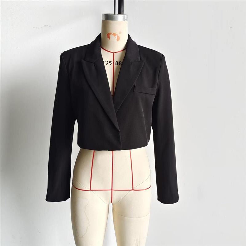 Women's Clothing 2024 Autumn Winter New Style Personality Fashion Simple Short Blazer Jacket For Women_voghion.com