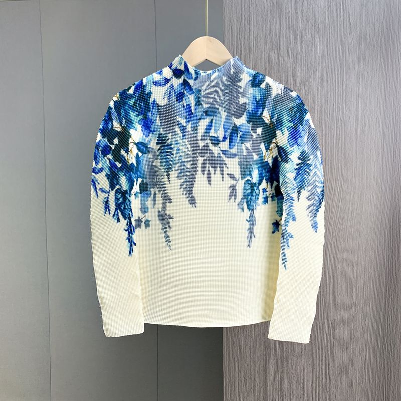 Abbigliamento da donna Completo due pezzi a maniche lunghe con pieghe stampato, vendita calda, nuovo stile, temperamento alla moda, maglietta attillata per le donne_voghion.com
