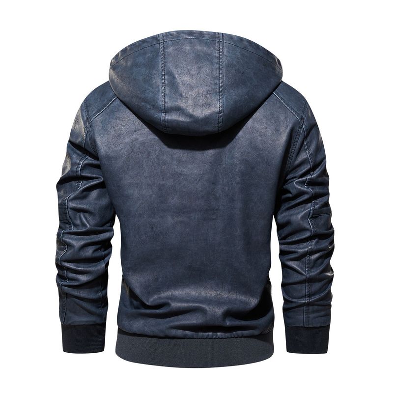 Men's Clothing retro washed leather jacket Men's leather jacket leather jacket_voghion.com