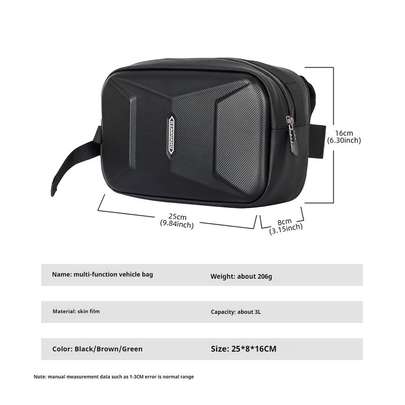 Nova bicicleta com feixe frontal de grande capacidade, bolsa crossbody de casca dura de montanha, bolsa suspensa de bicicleta com bateria dinâmica_voghion.com
