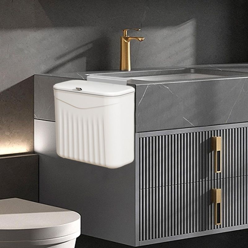 Kitchen Wastebasket Wall Mounted Trash Can With Lid Bathroom Trash Bin Odorless_voghion.com