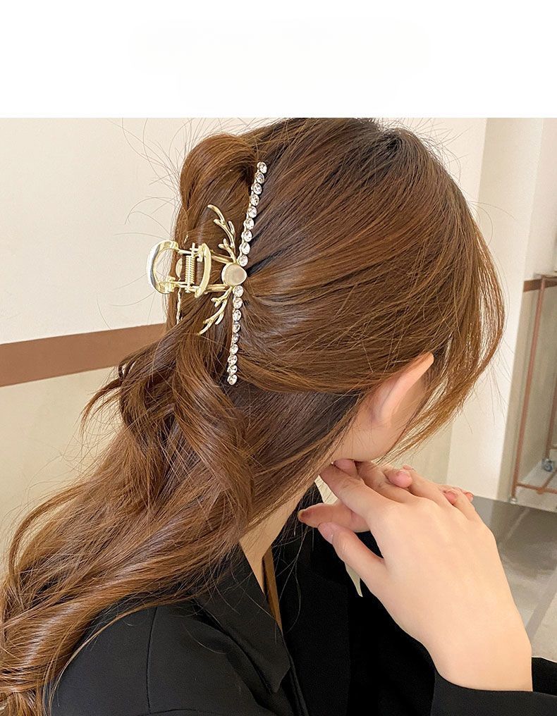 Hirschgeweih Rückseite des Kopfes 2022 Neues High-End-Haar-Accessoire mit großer Metallklaue und Hai-Clip im Nischendesign_voghion.com