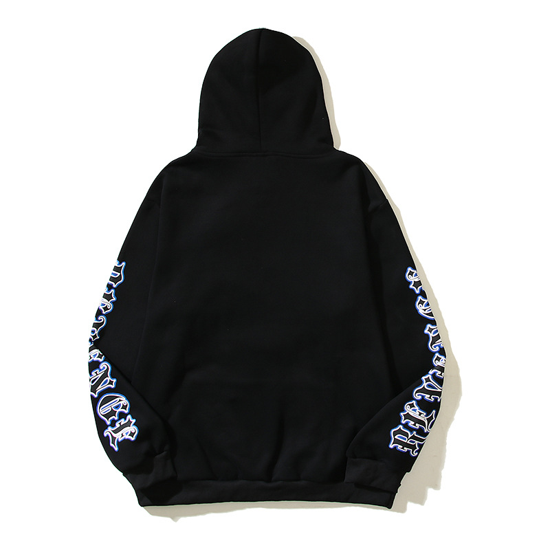 Men's vintage Eagle monogram print hoodie loose-fitting hoodie_voghion.com