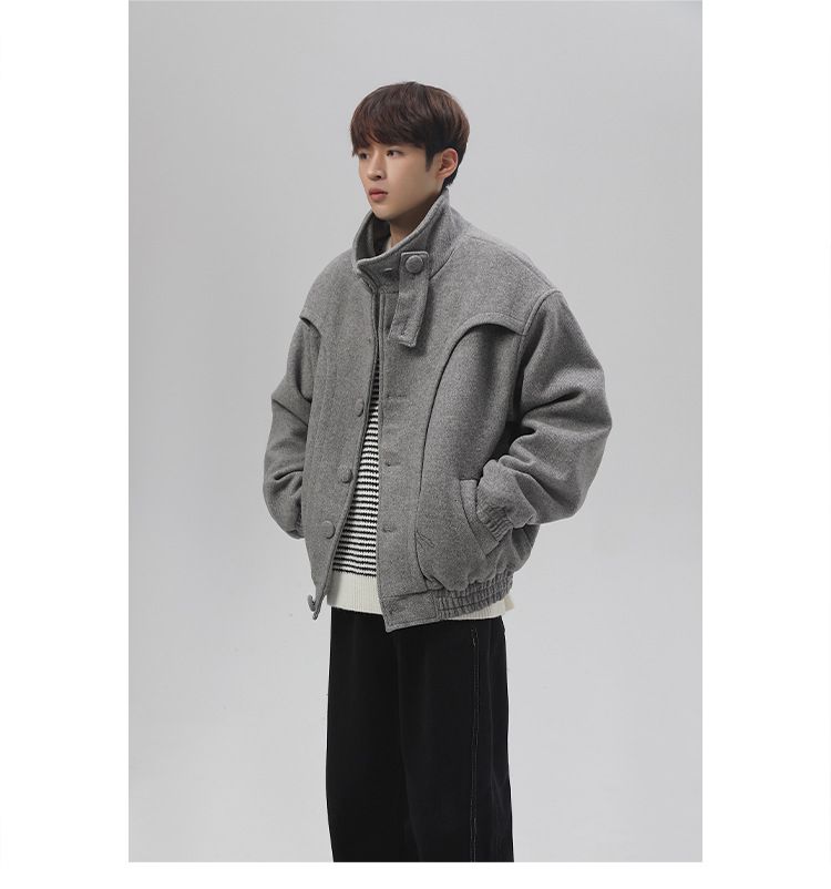 2023/winter American retro wool quilted casual jacket_voghion.com