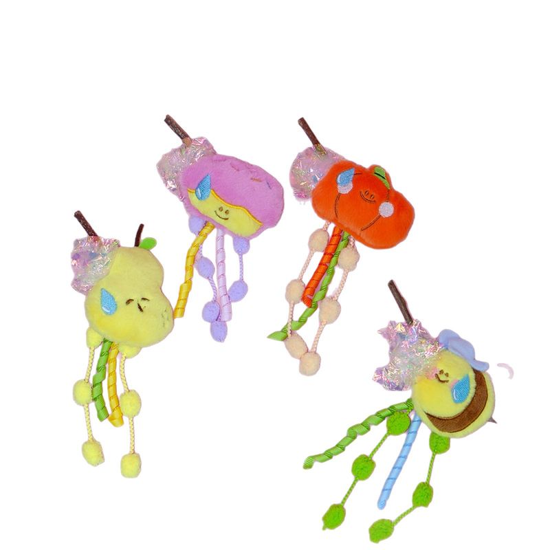 Nuovo giocattolo di peluche con anello di legno e carta da masticare per gatti, con erba gatta, per l'intrattenimento personale_voghion.com