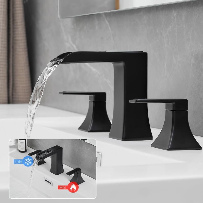 Hole Double Faucet Drain Handle Up Widespread With Faucets Lever Sink Bath Black 8 3 Bathroom Sink Inch Faucet Pop For Bathroom_voghion.com