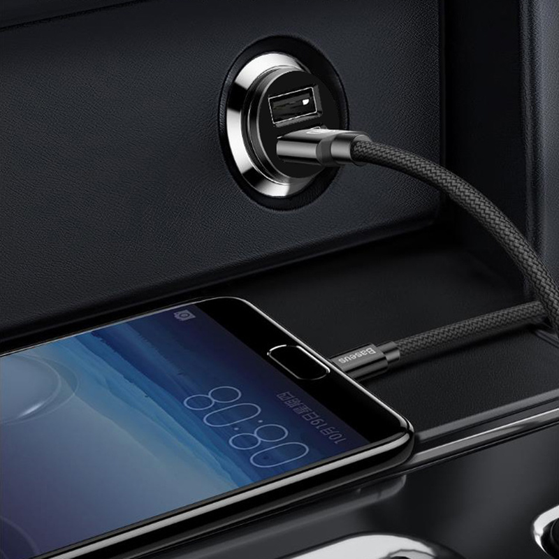 Kunjiuyou Car Charger Mini Quick Charge 3.1A Dual USB Auto Charger Adapter For Mobile Phone-Black_voghion.com