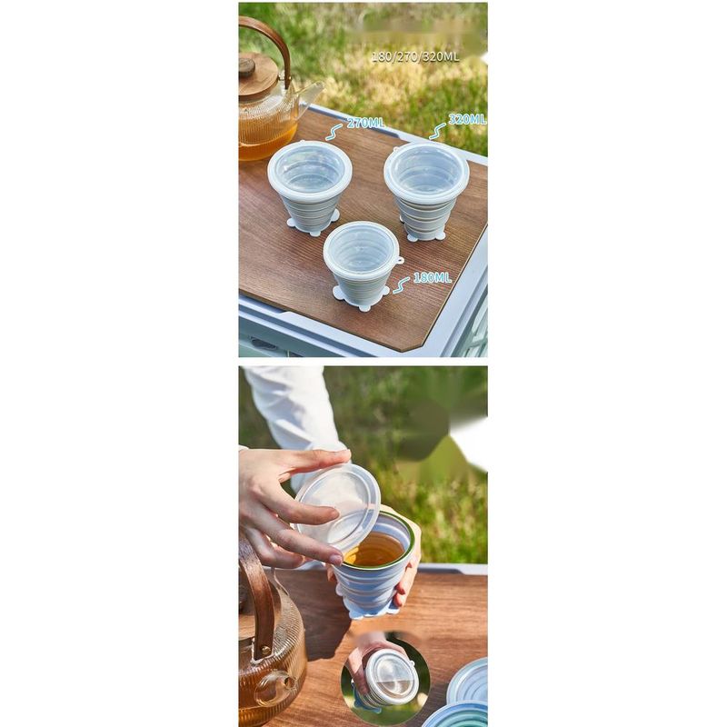 Tazza pieghevole per collutorio, set da toeletta da viaggio, portaoggetti portatile, spazzolino monouso_voghion.com