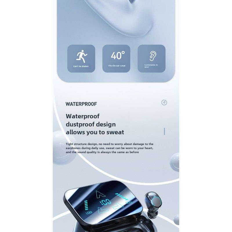 Bluetooth Kulaklık, Power Bank, Büyük Power Tws, Uzun Pil Ömrü, Dijital Ekranlı Çağrı, Acil Şarj, Kozmetik Ayna, Kulaklık M48._voghion.com