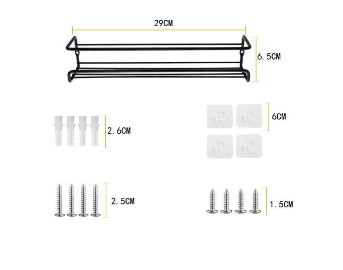 Mensola da cucina in metallo senza perforazioni Semplice scaffale da appendere alla parete per conservare le spezie e i condimenti per la casa Scaffale di scarico per riporre le spezie_voghion.com