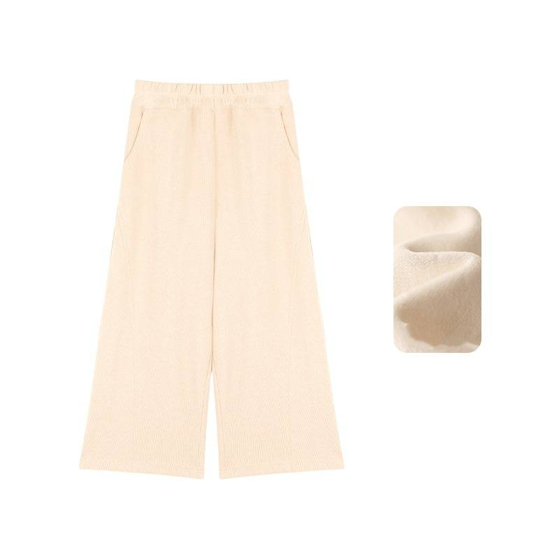 Pantaloni a gamba larga per bambini, casual, versatili, mini, spessi, per genitori e bambini_voghion.com