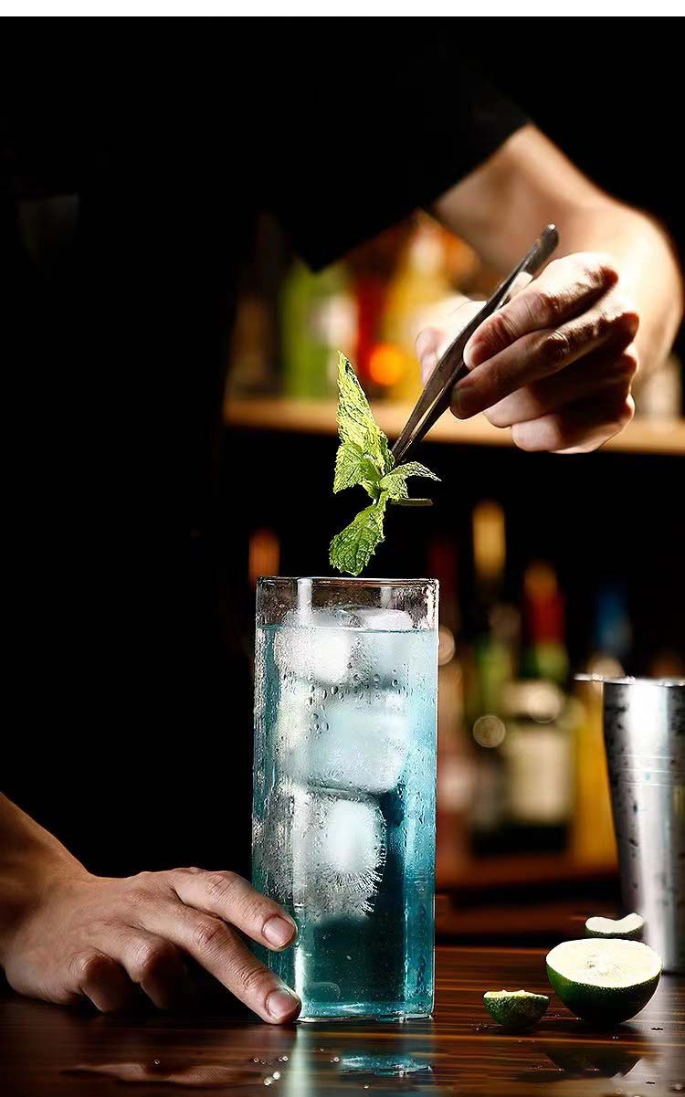 Copo de coquetel Mojito para o Dia da Páscoa, fundo fino, reto, cristal, onda alta, vidro de borosilicato, resistente ao calor, copo para suco_voghion.com
