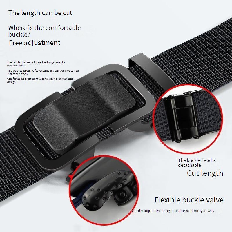 Herrengürtel Herrengürtel aus gewebtem Canvas für den Außenbereich, Militärtraining, lässig, All-Match-Gürtel aus Nylon, modischer Gürtel mit automatischer Schnalle_voghion.com