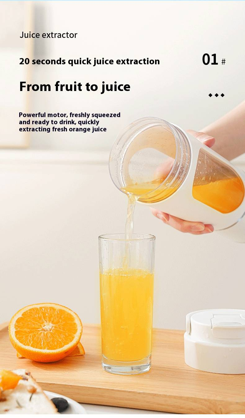 Liquidificador portátil recarregável via USB - Mini copo de suco de 350 ml para uso doméstico e estudantil, liquidificador multifuncional para smoothies_voghion.com