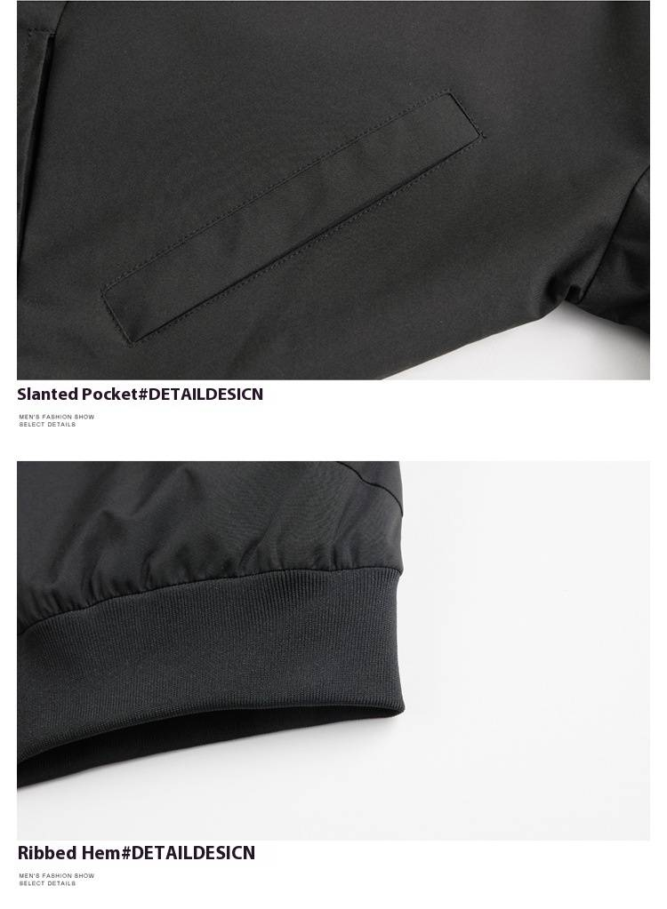 Men's Baseball Jacket Spring Lightweight Water-Resistant Slim Fit Casual Windbreaker Coat With Stand Collar_voghion.com