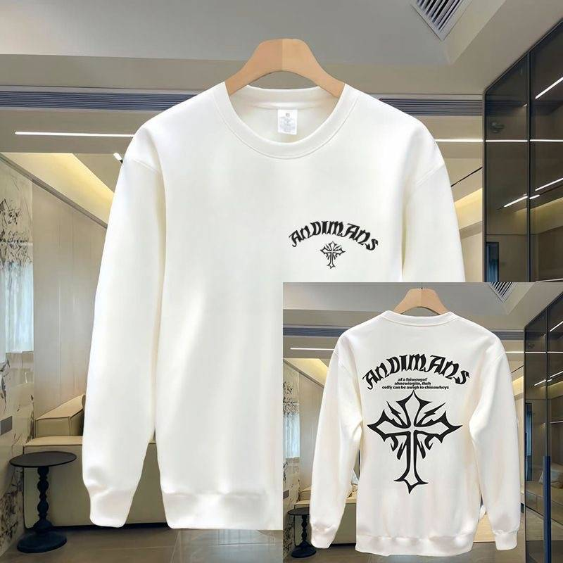 FW25 Matching Couple Katoenen Sweatshirt met Ronde Hals - Voor Hem & Haar_voghion.com