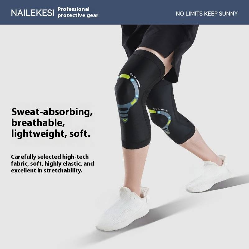 Breathable Knee Support Brace For Running, Basketball & Cycling - Lightweight Compression Sleeve For Men & Women (Single/Pair/Set, Black, S/M/L/XL)_voghion.com