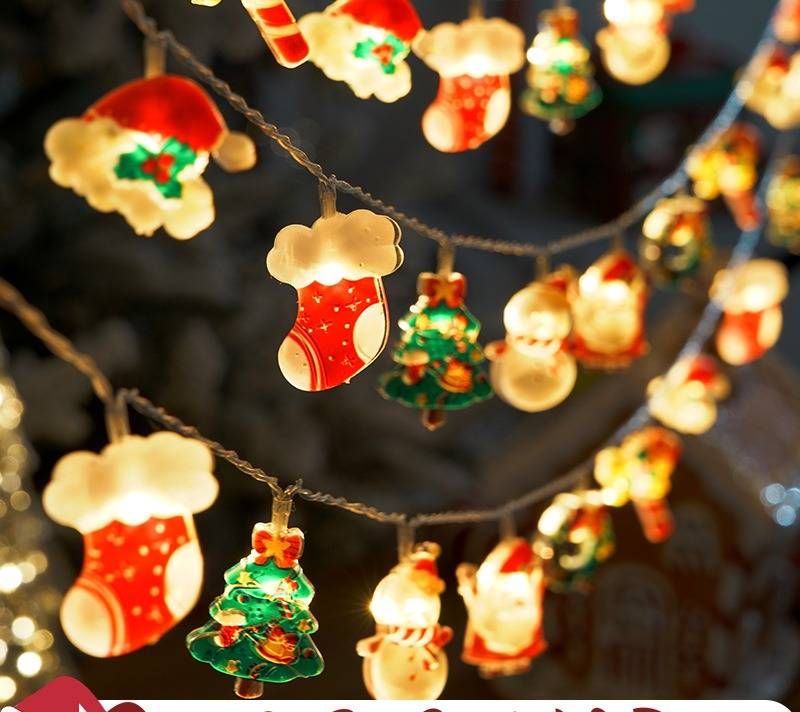Guirnalda de luces LED navideñas: luces decorativas navideñas con pilas/USB para árbol, hogar y fiestas._voghion.com
