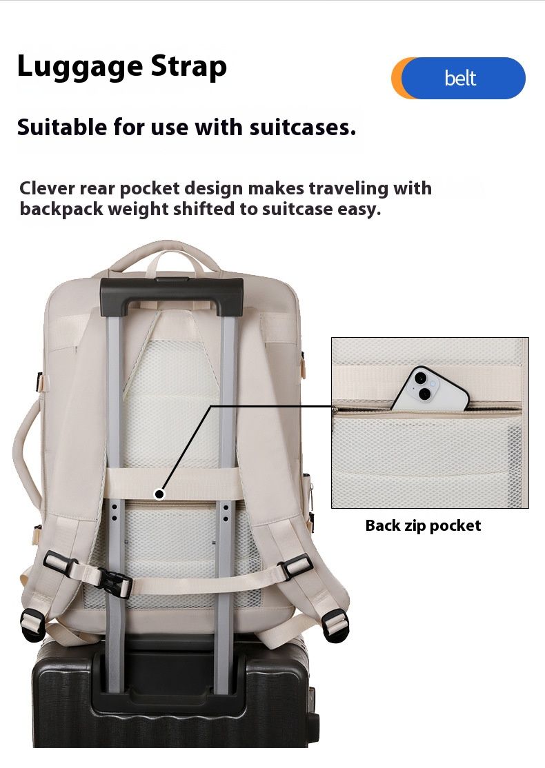 Stylish Multifunctional Backpack For Men And Women - Lightweight Waterproof Laptop Backpack With Oxford Fabric For Travel, Work, And Everyday Use_voghion.com