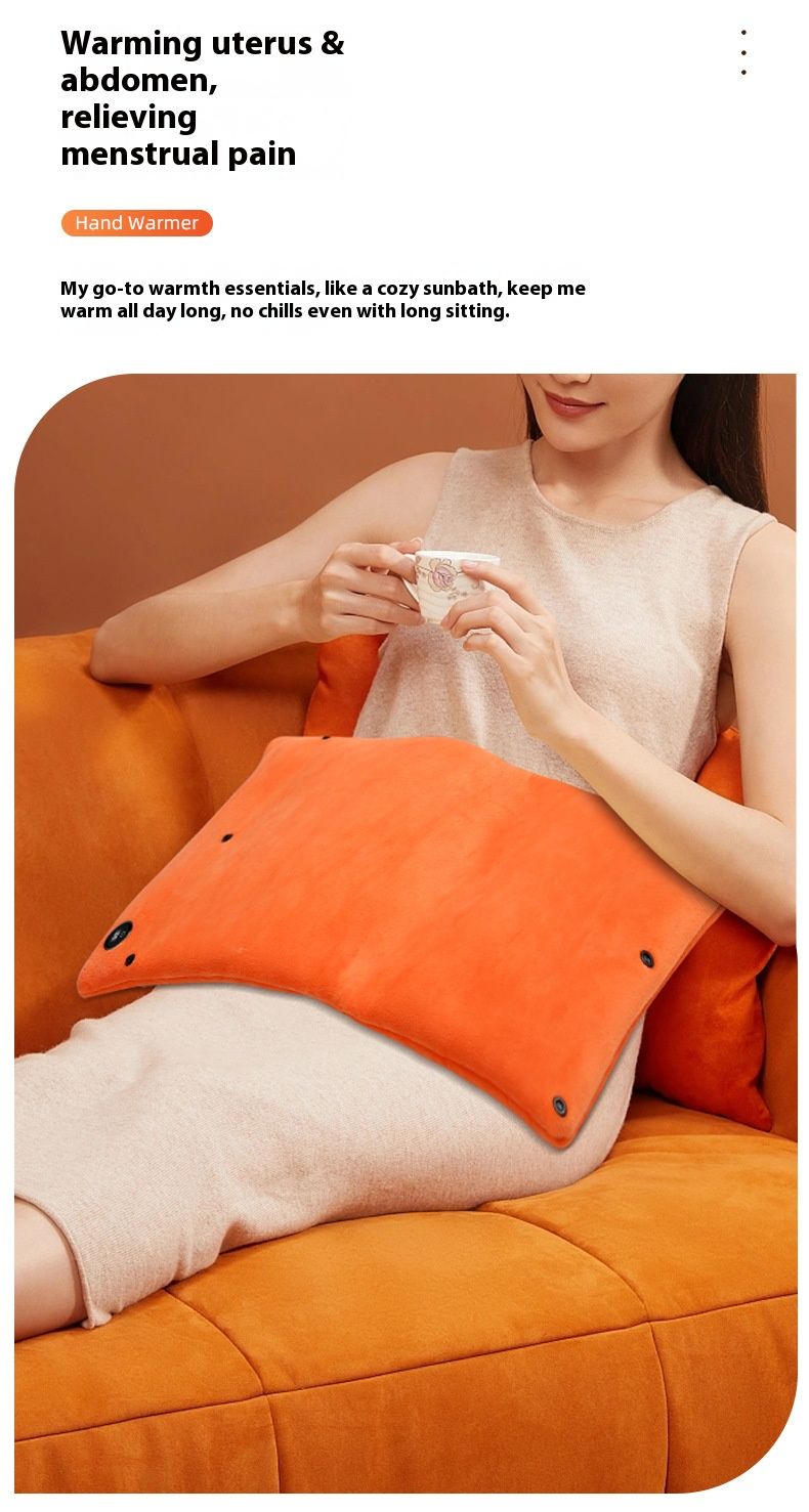 USB Graphene Hand Warmer - Fast Heating Fluffy Electric Heating Pad For Office & Travel, 3 Colors, With Optional Power Bank & Extension Cable_voghion.com