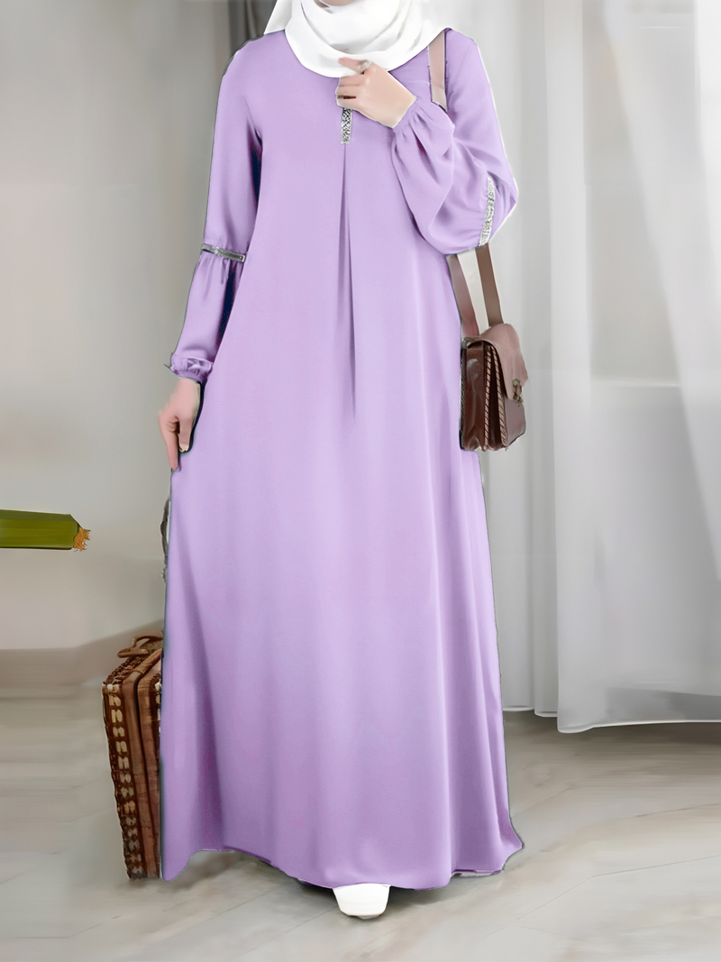 Naiste abaya Lähis-Ida satüüraraabia moe pikkade varrukatega abaya kleit vabaaja litritega päikesekleidi rõivad_voghion.com