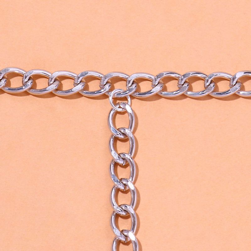 Trend einlagige Titanstahl-Beinkette Strandpersönlichkeit Nachtclub sexy Körperkette Körperkette_voghion.com