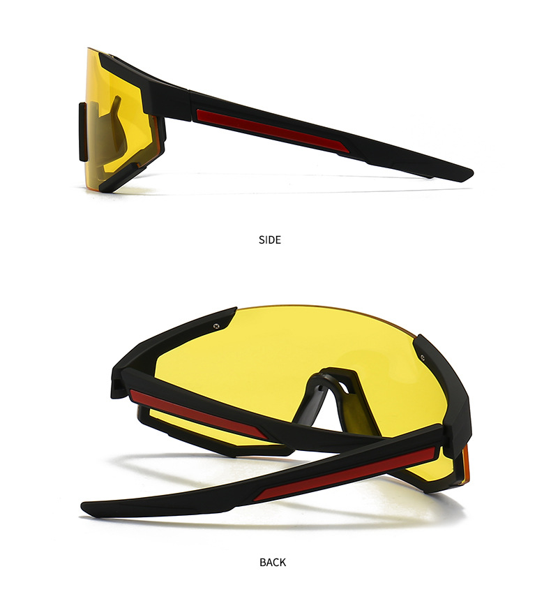 ramă ochelari de soare retro dintr-o singură piesă farmec modern lentilă închisă la modă fotografie stradală_voghion.com