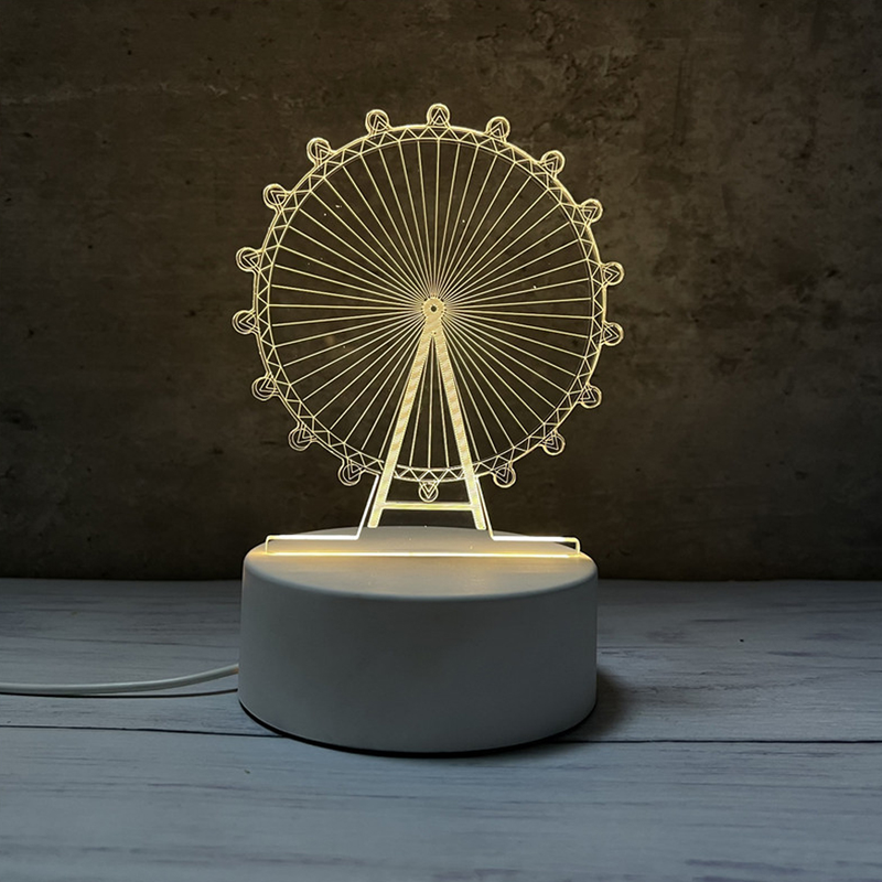 Lampada da tavolo creativa 3D piccola da notte Lampada da scrivania in acrilico Lampada da atmosfera, Lampada da scrivania a forma di personaggio regalo di Natale_voghion.com
