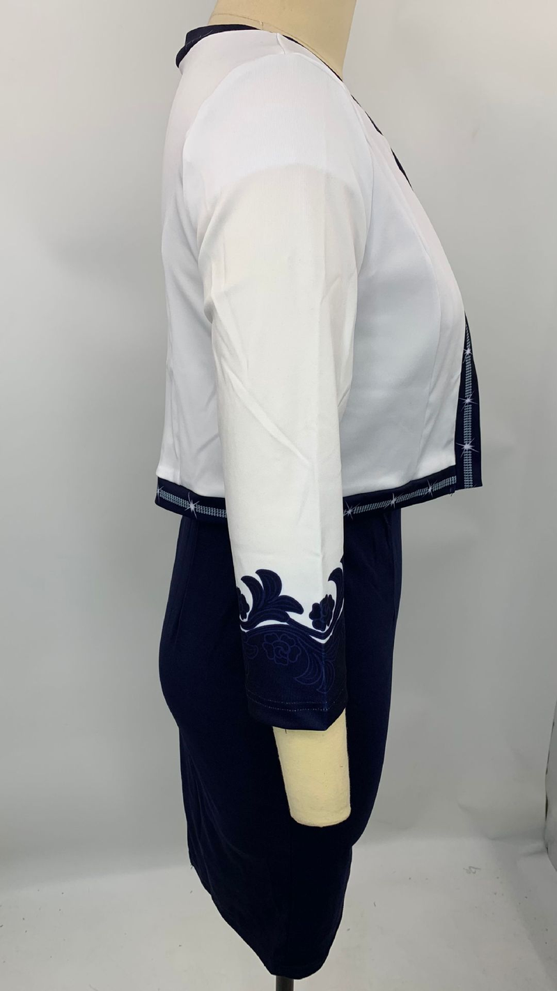 Robe taille haute pour femmes, jupe portefeuille professionnelle, jupe crayon, ensemble deux pièces_voghion.com