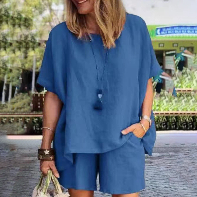 Audday Spring And Summer Loose Fit Fashionable Casual Stylish Youthful Short Sleeve Set For Plus Size Women_voghion.com