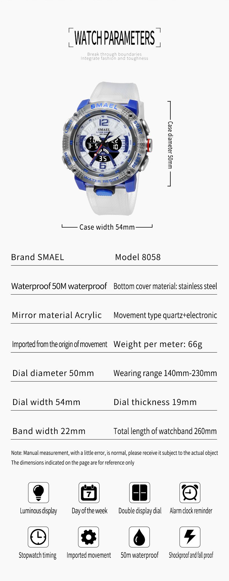 Digitale, analoge, wasserdichte Sportuhr für Herren mit LED-Hintergrundbeleuchtung, multifunktionale Outdoor-Armbanduhr für den Freizeit-, Business- und aktiven Lebensstil_voghion.com