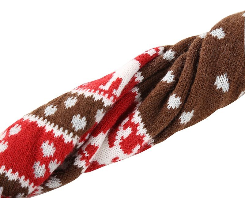 Χριστουγεννιάτικο κασκόλ κασκόλ για κατοικίδια ζεστό καφέ άλκες Χριστουγεννιάτικη σαλιάρα σκύλου εορταστική διακόσμηση_voghion.com