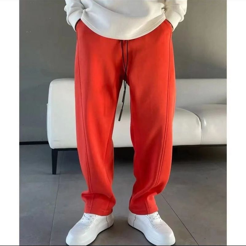 Pure Spring And Autumn Men's New Thickened Fashion Trend Loose Structure Versatile Street Style Straight Casual Pants_voghion.com