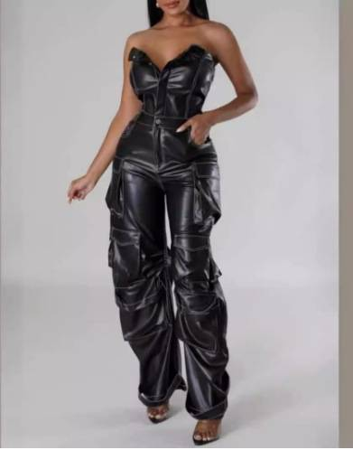 Γυναικεία Ρούχα Νέα μόδα σέξι σωλήνες κορυφαία φόρμα εργασίας με μονό στήθος πολλαπλών τσέπης_voghion.com