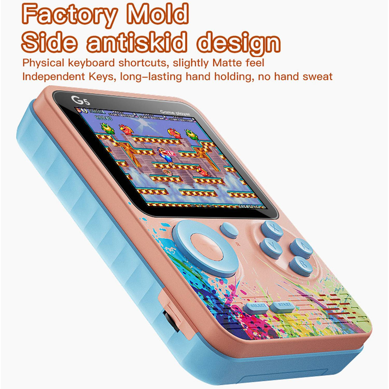 Byteuni G5 Retro Portable Handheld Game Console with 500 Classical FC Games and Controllers, Comes with 1000mAh Rechargeable Battery Support for TV_voghion.com