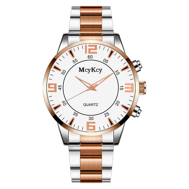 Men's Watch Gift Watch Simple Alloy Steel Band Quartz Men's Watch_voghion.com