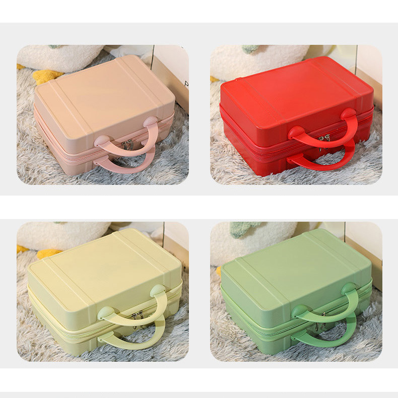 Gepäck 14 "Make-up-Koffer Hohes Erscheinungsbild Mit Geschenk-Hochzeitskoffer Bonbonfarbener Vintage-Koffer Mini-Koffer_voghion.com