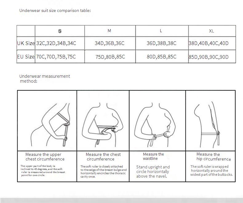 Women's Intimates Set High Grade Perspective Lace Eyelash Edge Flirting Temptation Sexy Bra_voghion.com