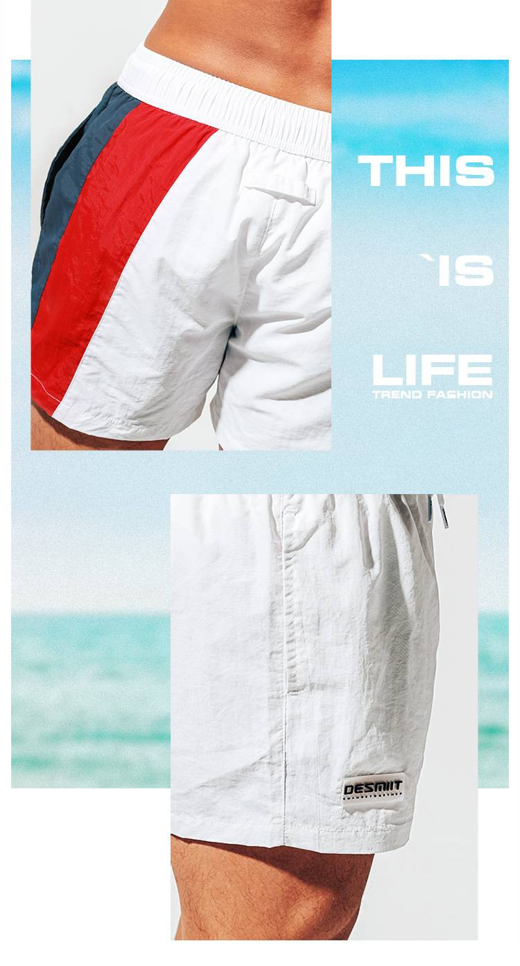 Men's Flat-angle Loose Swimming Trunks And Quick-drying Beach Pants_voghion.com
