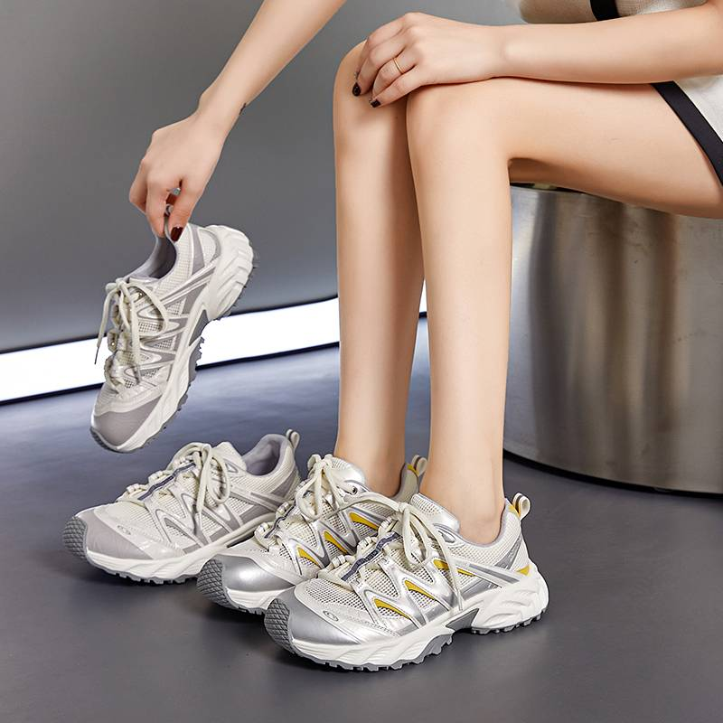 MingLiu Emiş Filmi Tabanı Baba Ayakkabıları Kadın 2025 Yaz Yeni Düz Koşu Nefes Alabilir Spor Ayakkabıları Kadın Rahat Çok Yönlü Ayakkabılar Çocuk_voghion.com