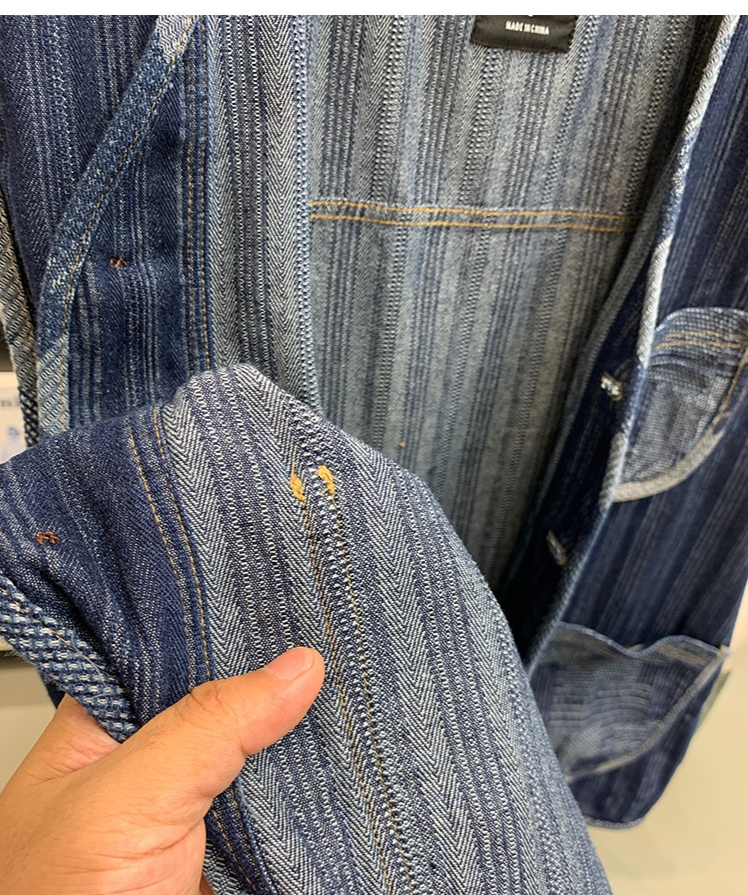 Men's Casual Denim Vest With V-Neck & Multiple Pockets - Loose Fit Unisex Workwear Jacket For Summer_voghion.com
