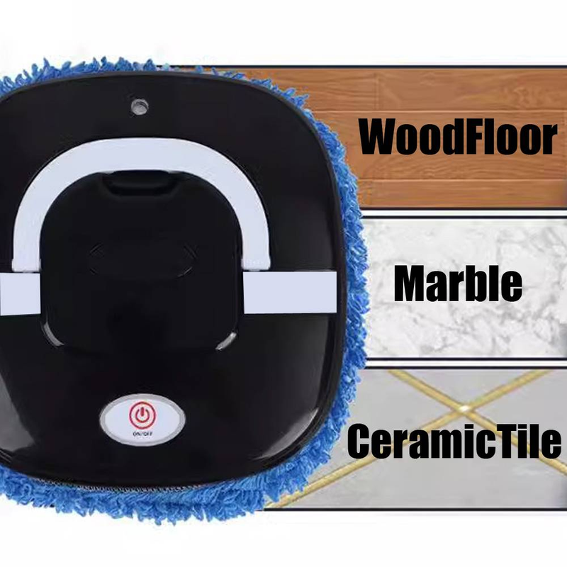 USB Rechargeable Robot Mop, With Automatic Spray - Mute 20dB, Dual Mode Dry And Wet Cleaning, Blue Microfiber Mop, Very Suitable For Home Floor Care_voghion.com