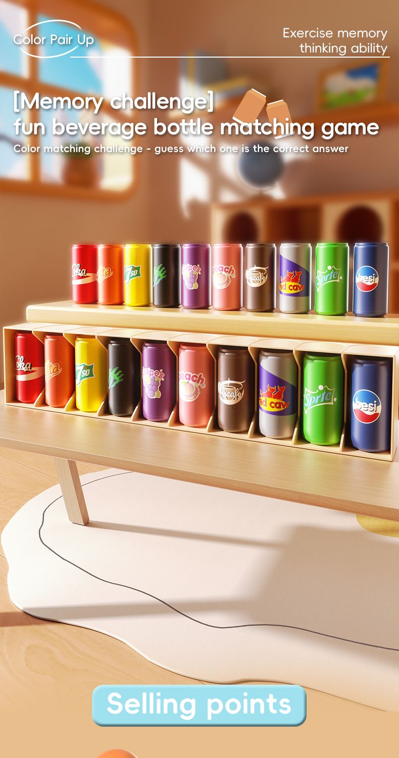 Children's Plastic Fun Bottle Guessing Drink Early Education Intelligence Toy For Color Recognition And Memory Matching Toys_voghion.com