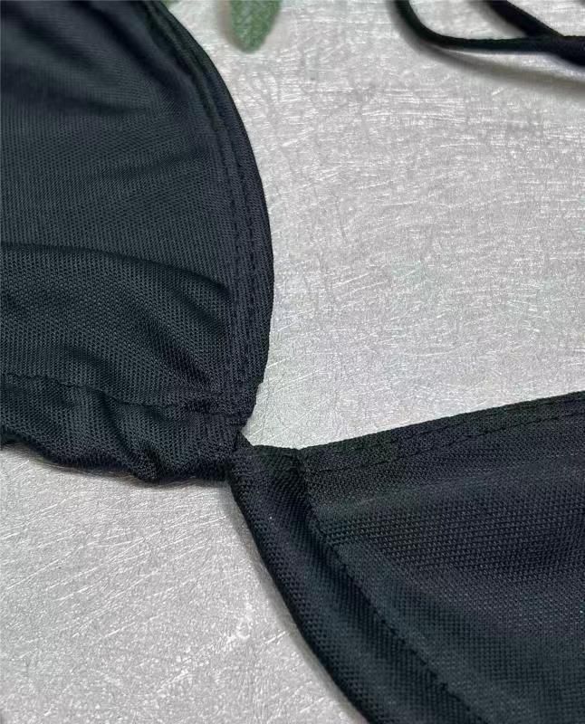 Costume da bagno bikini con spalline traspiranti, traspirante, traspirante, per spiaggia, bagni di sole, abbigliamento da donna, leggero e non trasparente._voghion.com