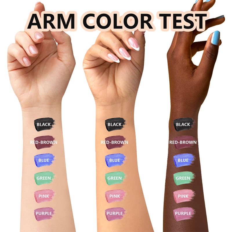 Mascara SHCOETY Colored Mascara Waterproof And Non Smudged Long, Thick And Curled Christmas Stage Hot Makeup_voghion.com