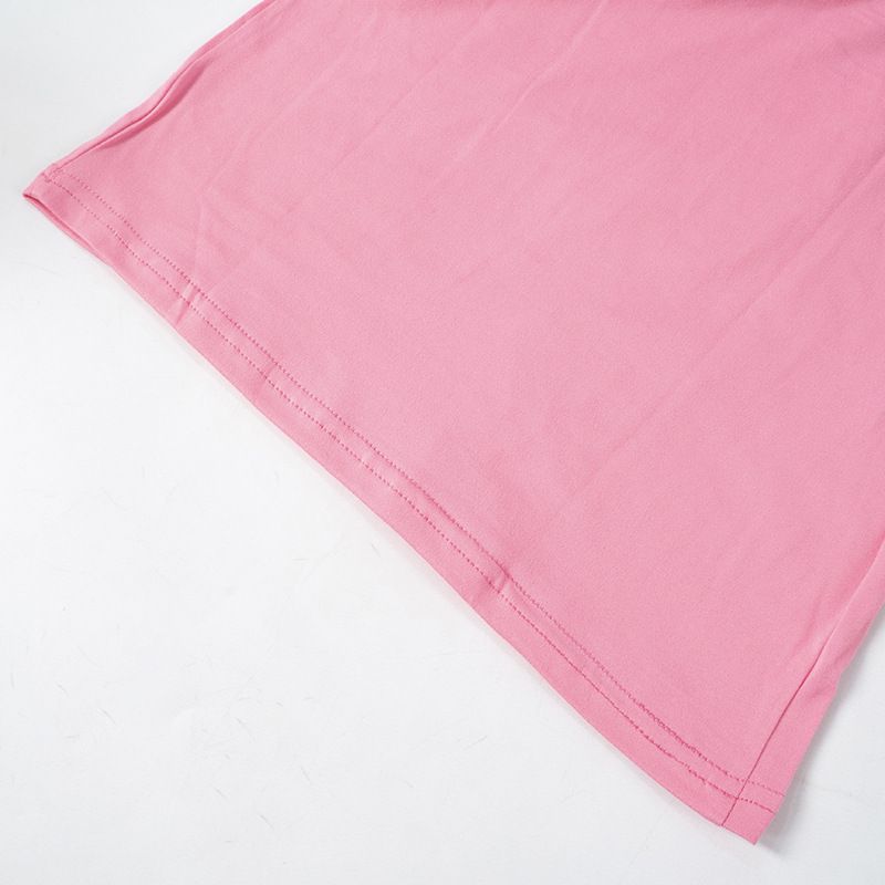 Abito da donna alla moda, a maniche corte, aderente, con scollo rotondo, tinta unita_voghion.com