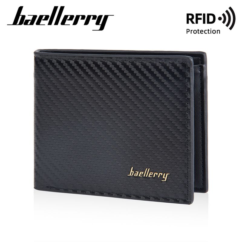 Neue Herren-Geldbörse aus Carbonfaser mit RFID-Schutz, hochwertig, mit Reißverschluss und Geldklammer, aus Leder_voghion.com